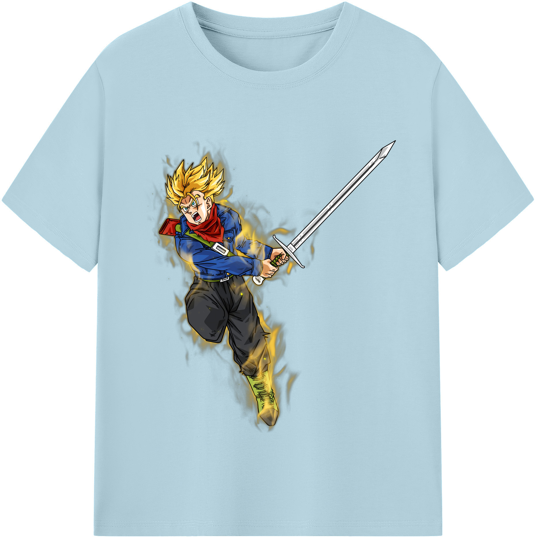 （画像用） ドラゴンボール トランクス（Torankusu）DRAGON BALL Trunks 綿100％半袖Tシャツ（フロントプリント）